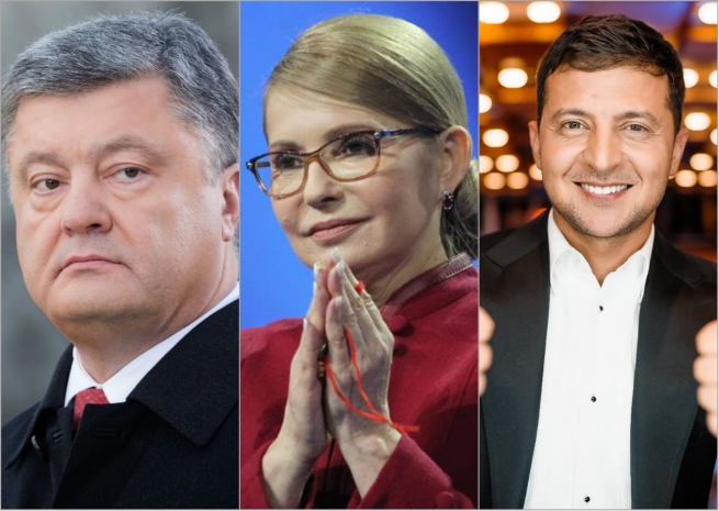 Зеленский, Порошенко и Тимошенко проголосовали на выборах президента Украины