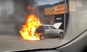 В Алматы сгорела еще одна автомашина (ВИДЕО)