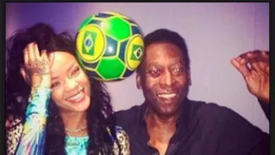 Рианна повеселилась в лифте с Пеле